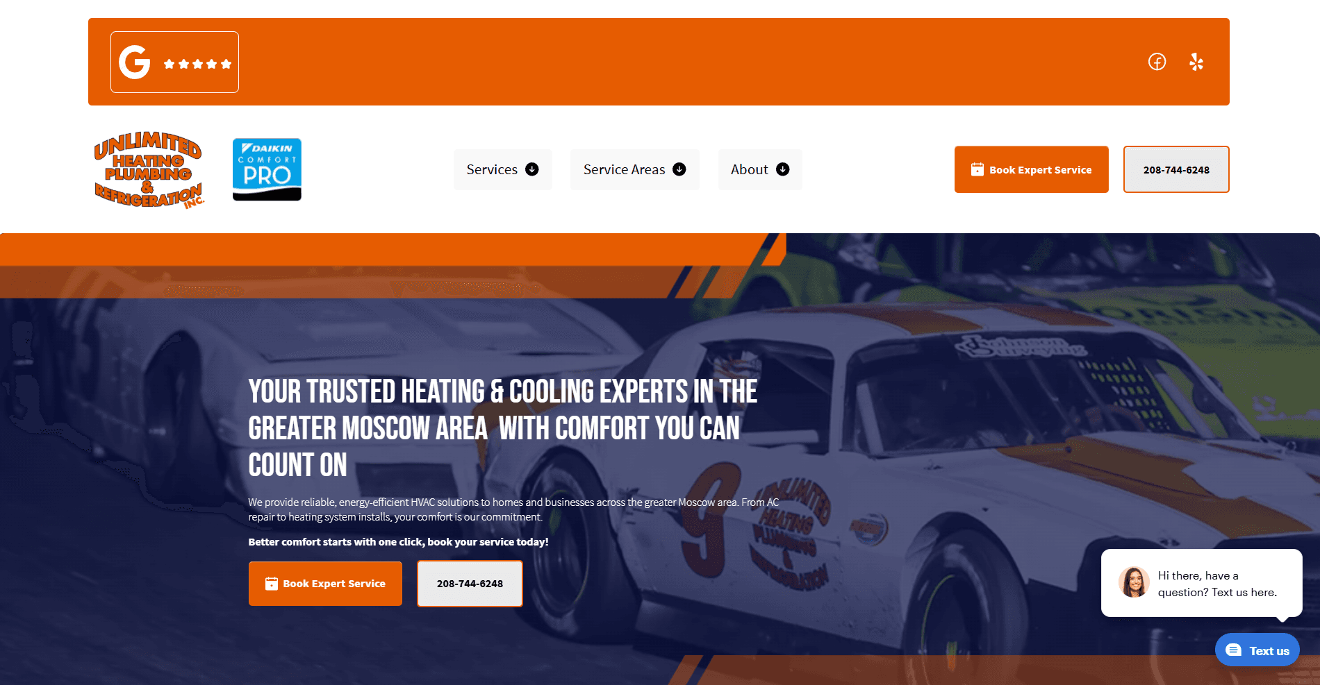 Unlimited Heating & Refrigeration, HVAC / Service website built by Snigdha Chandra Paik