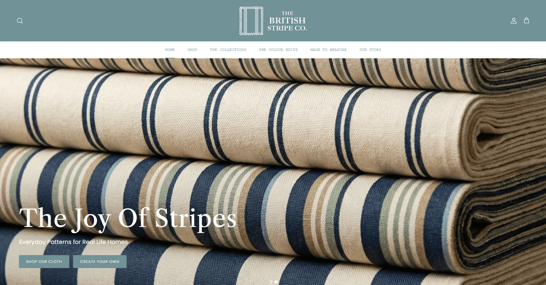 The British Stripe Co., a live Shopify store for a UK fashion brand