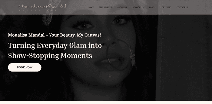 Monalisa Mandal, Portfolio / Lifestyle website built by Snigdha Chandra Paik