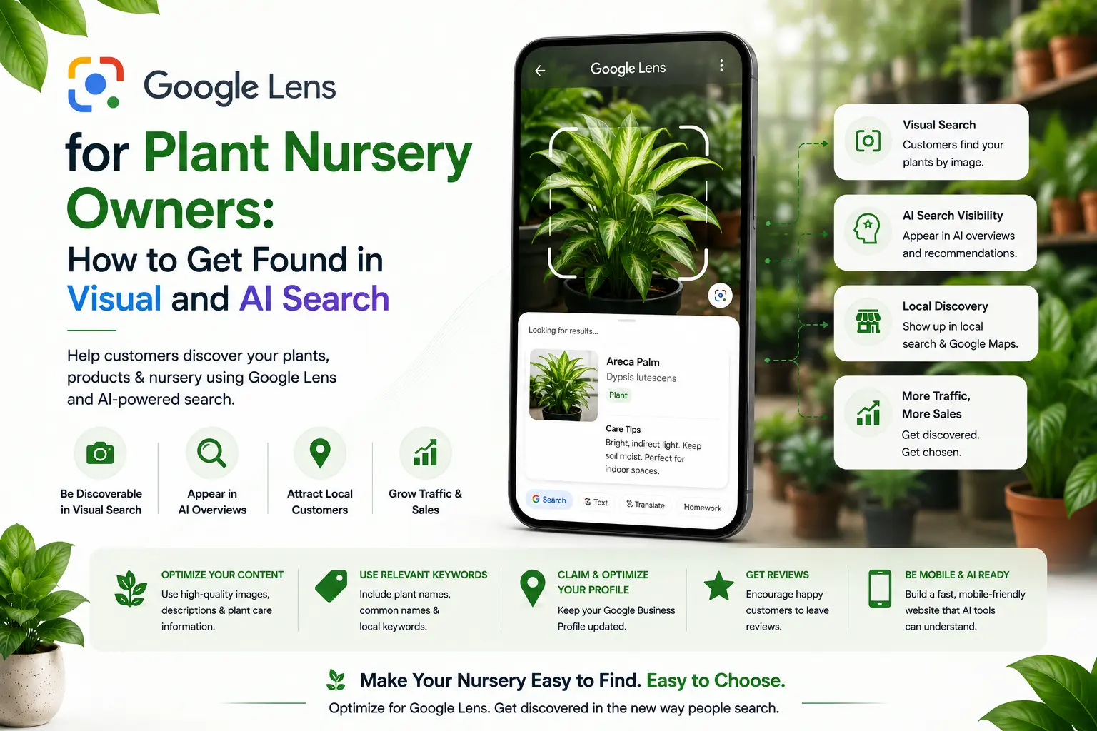 Google Lens for Plant Nursery Owners: How to Get Found in Visual and AI Search