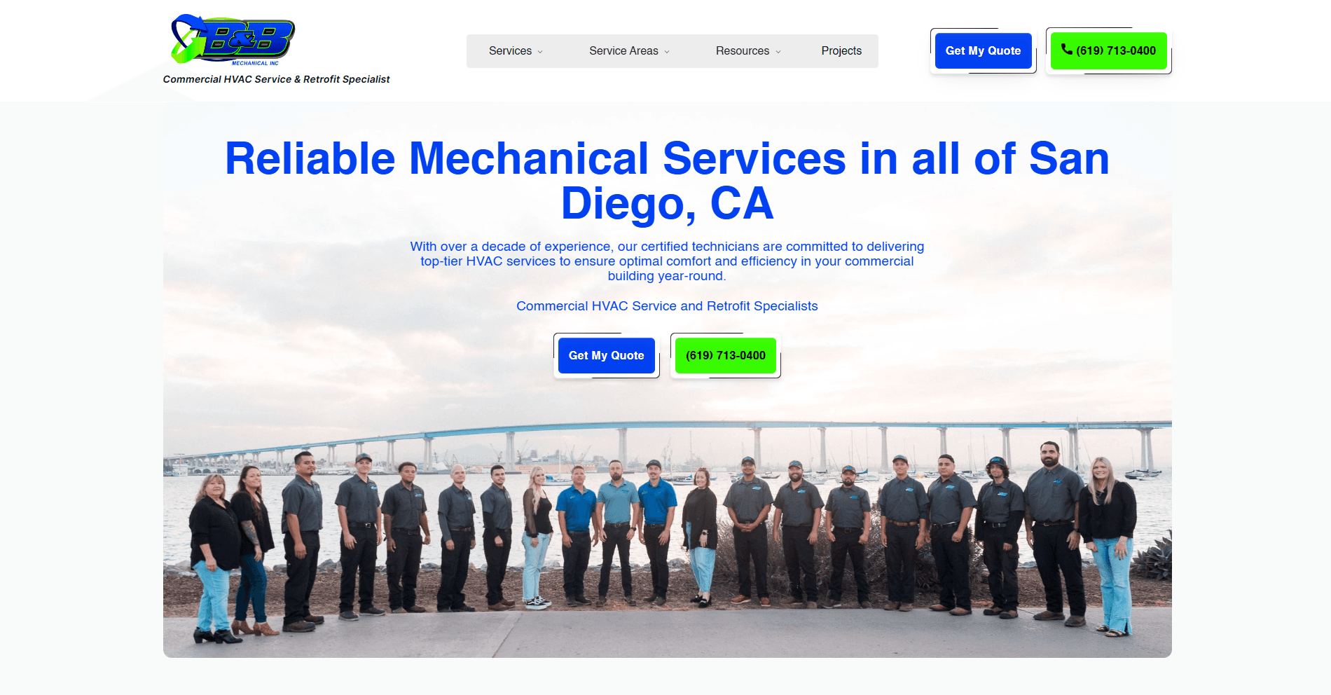 B & B Mechanical Inc. — HVAC / Enterprise built by Snigdha Chandra Paik